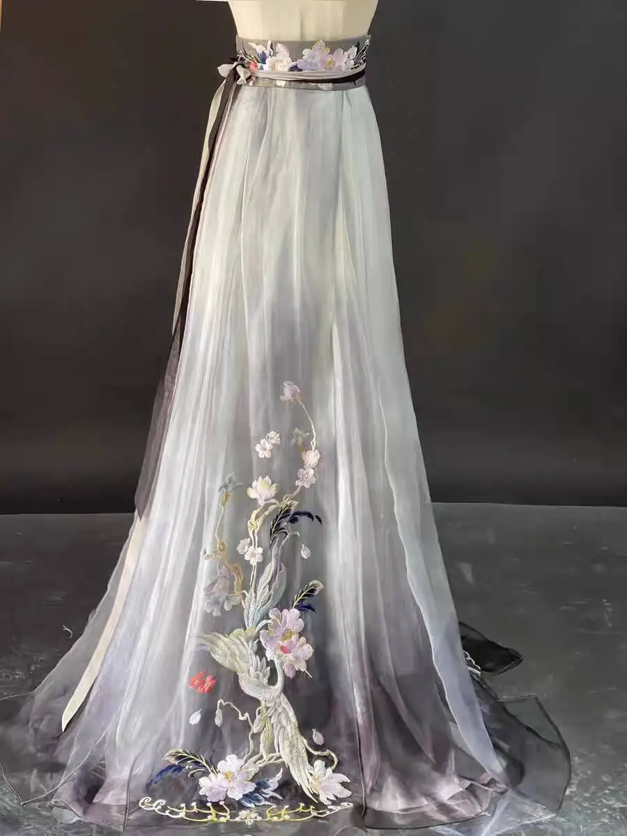 Niche Designer and Beautiful New Machine Embroidery Ancient Chinese Costume Fairy Women's Han Clothing