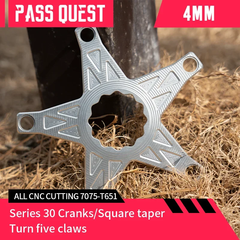 PASS QUEST-130BCD (4mm offest )  silver Series 30 crank /square taper Cranks for  Folding Bike chainwheel parts