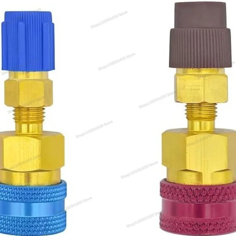 For R1234yf quick connector to R134A automotive fluoride high and low pressure connector, inflatable nozzle