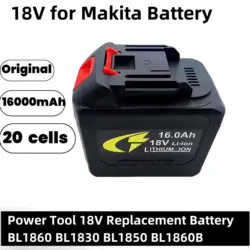 100% New 18V for Makita 16000mAh Lithium-ion Rechargeable Power Tool 18V Replacement Battery BL1860 BL1830 BL1850 BL1860B