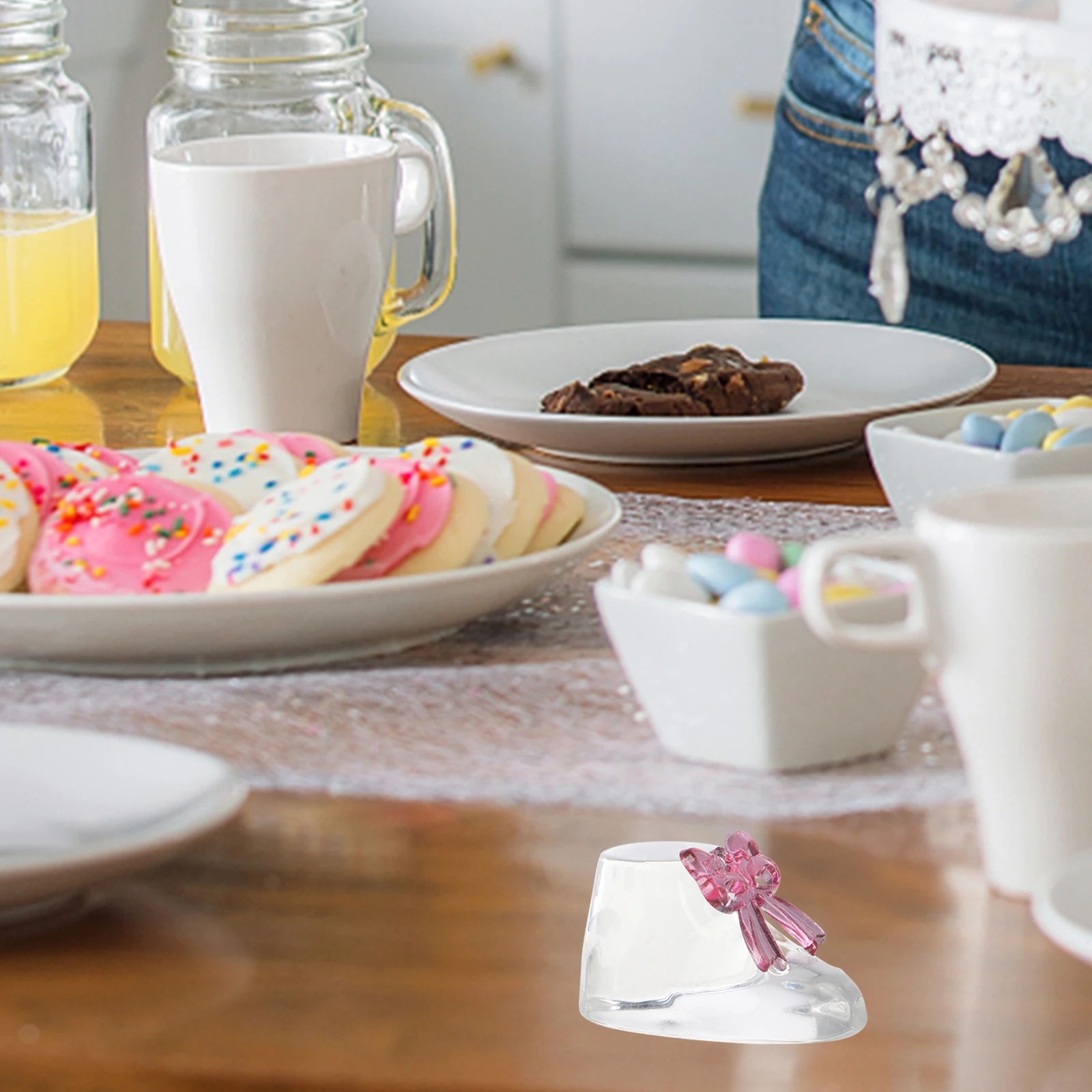 

Shoe Crystal Beautiful Ornament Bow Decoration Shoes Favors Clear Ornaments Figurine