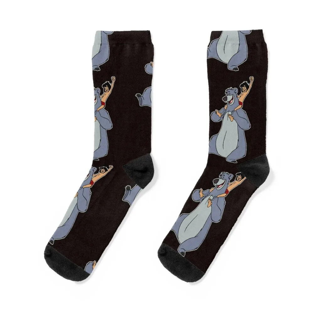 

Baloo Mowgli Socks fashionable cartoon funny sock winter gifts Male Socks Women's