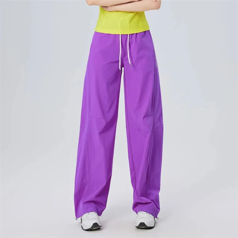 

Women Summer Casual Pants Large Size Loose Quick Drying Trousers Female Korean Elastic High Waist Thin Sunscreen Pantalons