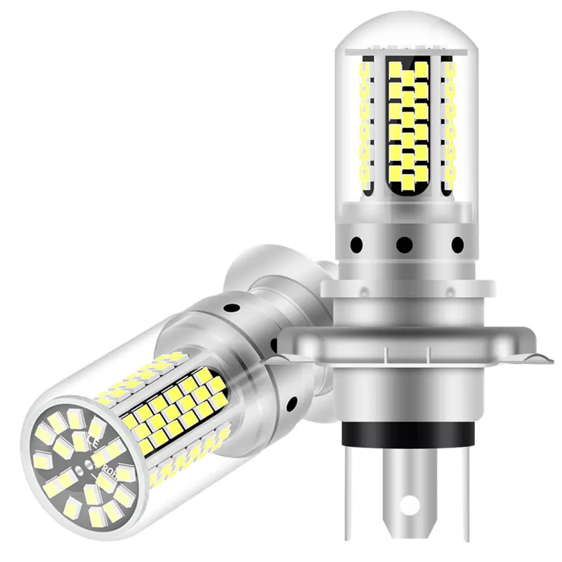1pcs H4 Led Motorcycle Headlight LED 12V Superbright 6000K 108Pcs Chips LED Motorbike Lamp Fog Lamp Moped Scooter ATV Lamp White
