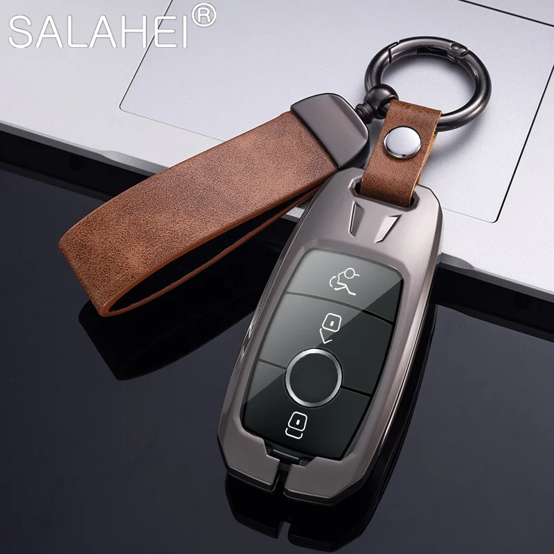 

Zinc Alloy Leather Car Key Case For Benz 2021 C E S Class W223 W206 S350L S400L S450L S500L W213 E200 E260 E300 E320 GLS GLA2018