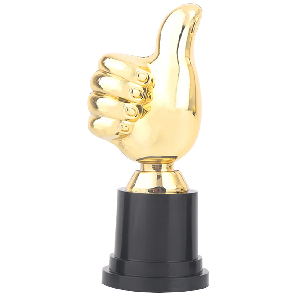 Duimen Omhoog Trofee Plastic Gouden Trofeeën Aanmoediging Mini Overwinning Trofeeën Prijs Prijzen 5in Hoog Voor Thuis Desktop Decor