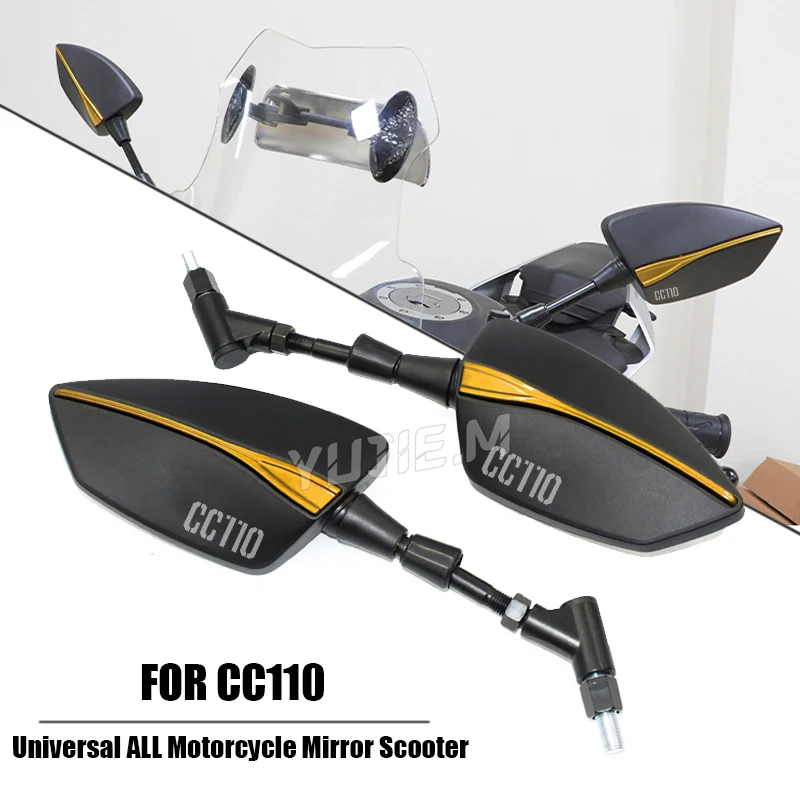 For HONDA Cross Cub 110 CC110 Motorcycle Rearview Mirror 8/10mm CNC Aluminum View Side Mirrors