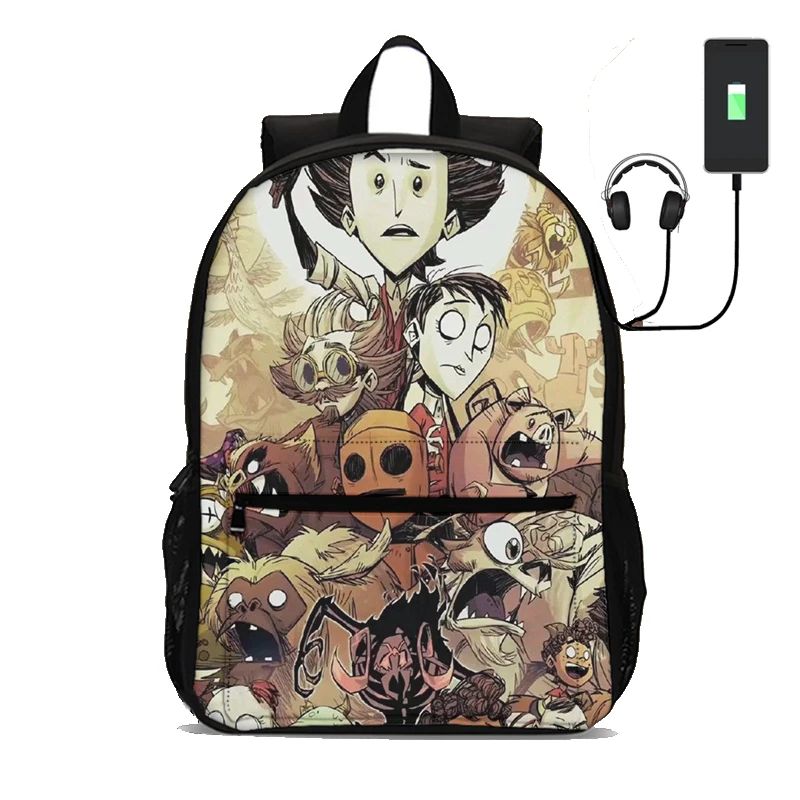 Game Don't Starve 18.5inch Knapsack Cartoon Child School Bags for Boys Girls,Durable & Light Weight Bags for Student