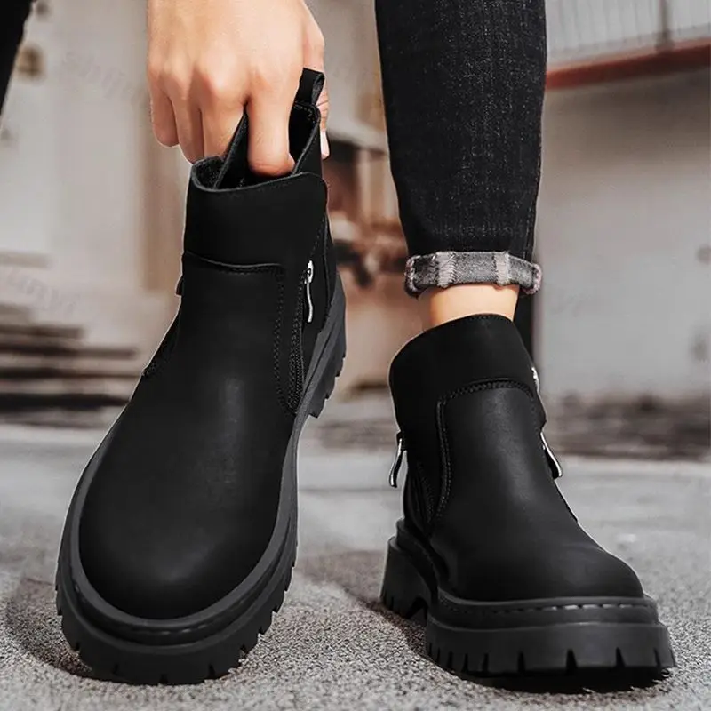 

Мужские высокие ботинки, ботильоны, осень 202, уличные короткие ботинки, удобные повседневные мужские походные уличные кроссовки Botas Para Hombre