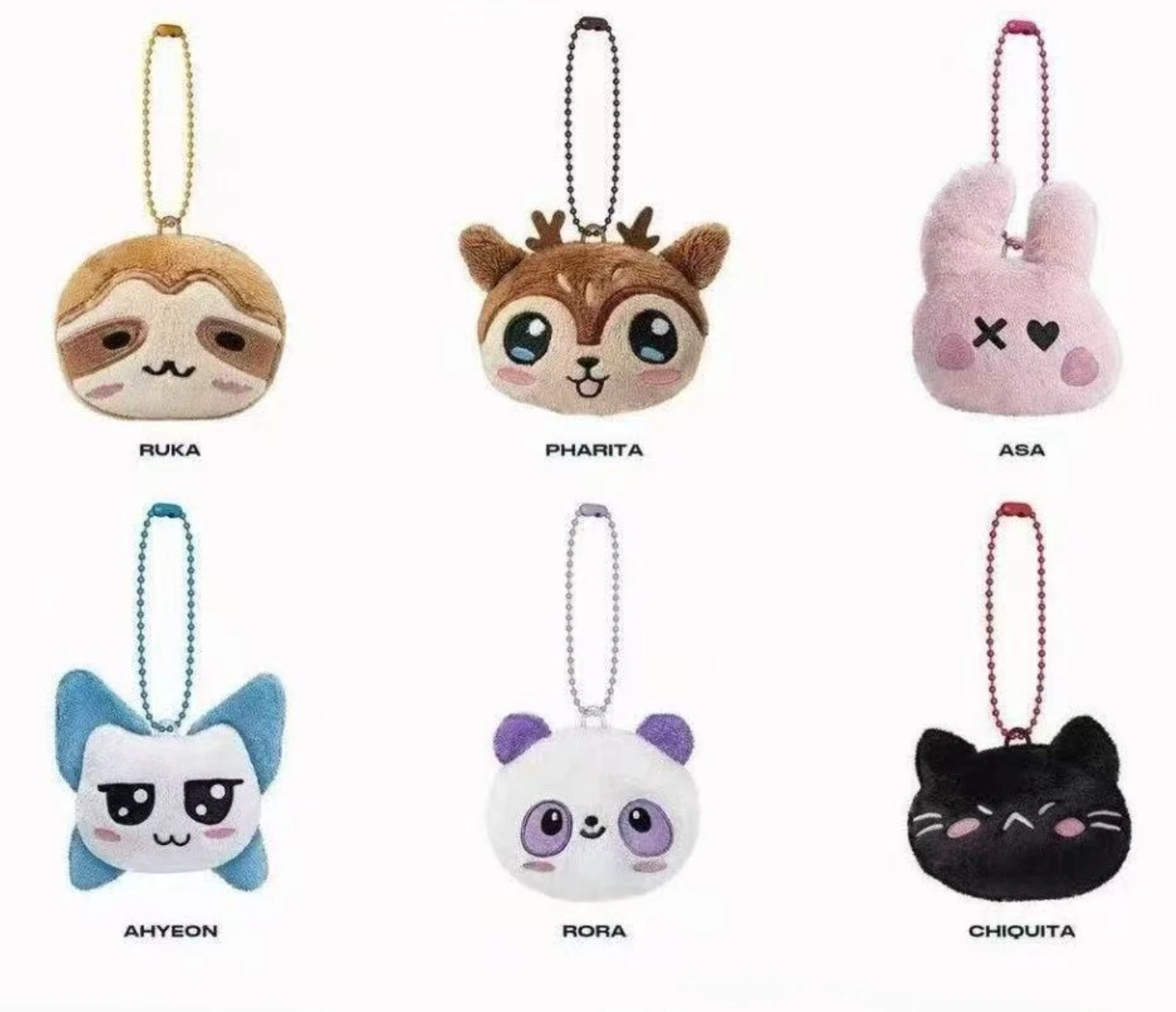 BM Baby Monster Style Plüsch-Schlüsselanhänger Niedlicher Kpop Tier-Schlüsselring Schlüsselhalter Fan-Geschenk