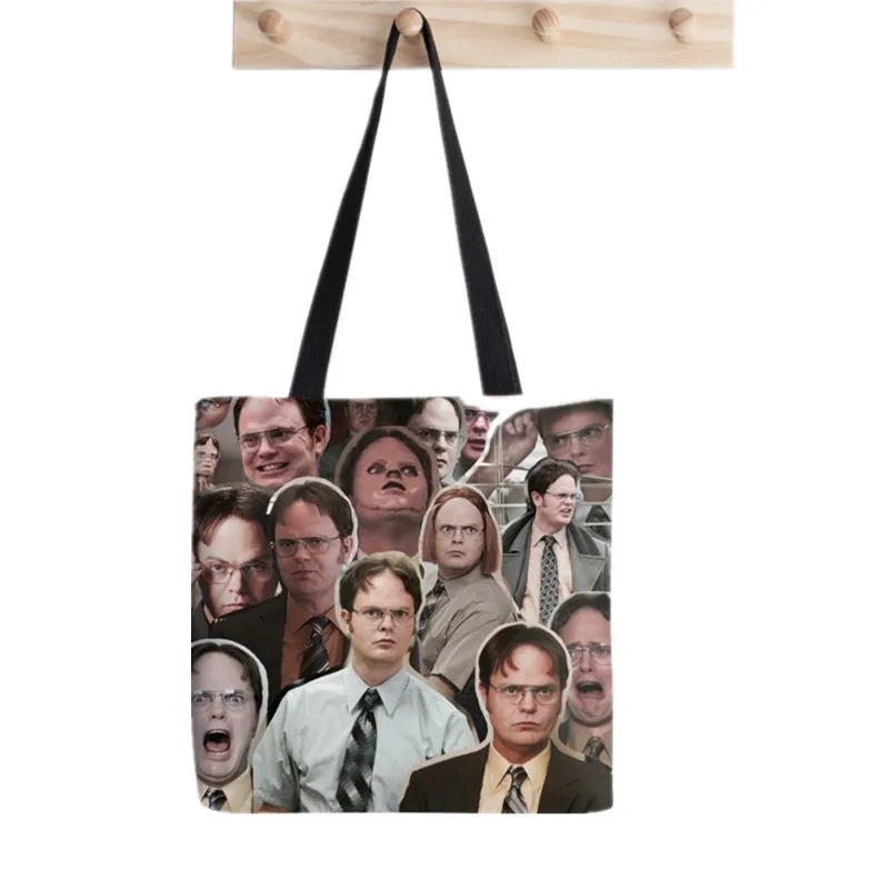 

Women Shopper bag The office tv show Dwight Schrute Bag Harajuku Shopping Canvas Shopper Bag girl handbag Tote Shoulder Lady Bag