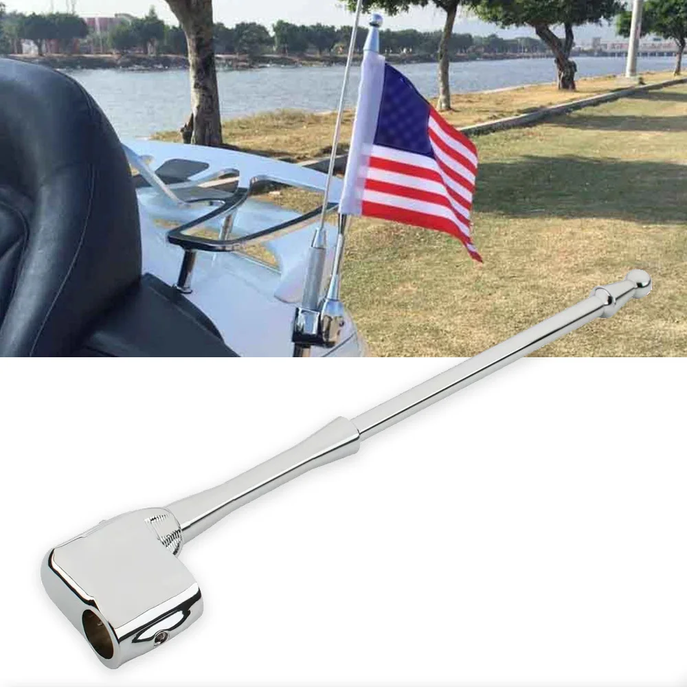 GL1800 Motorcycle Flag Pole Rear Trunk Decorative Flag Durable Flagpole Stand Mount for Honda Goldwing GL 1800 2001-2017