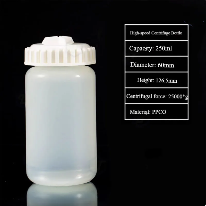 High speed centrifuge bottle 250ml 500ml material ppco high speed centrifuge sample bottle