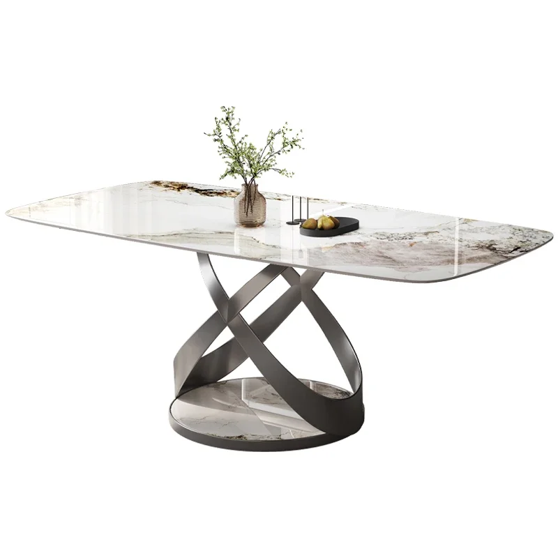 Combination of modern and simple, rectangular western dining table, small household dining table