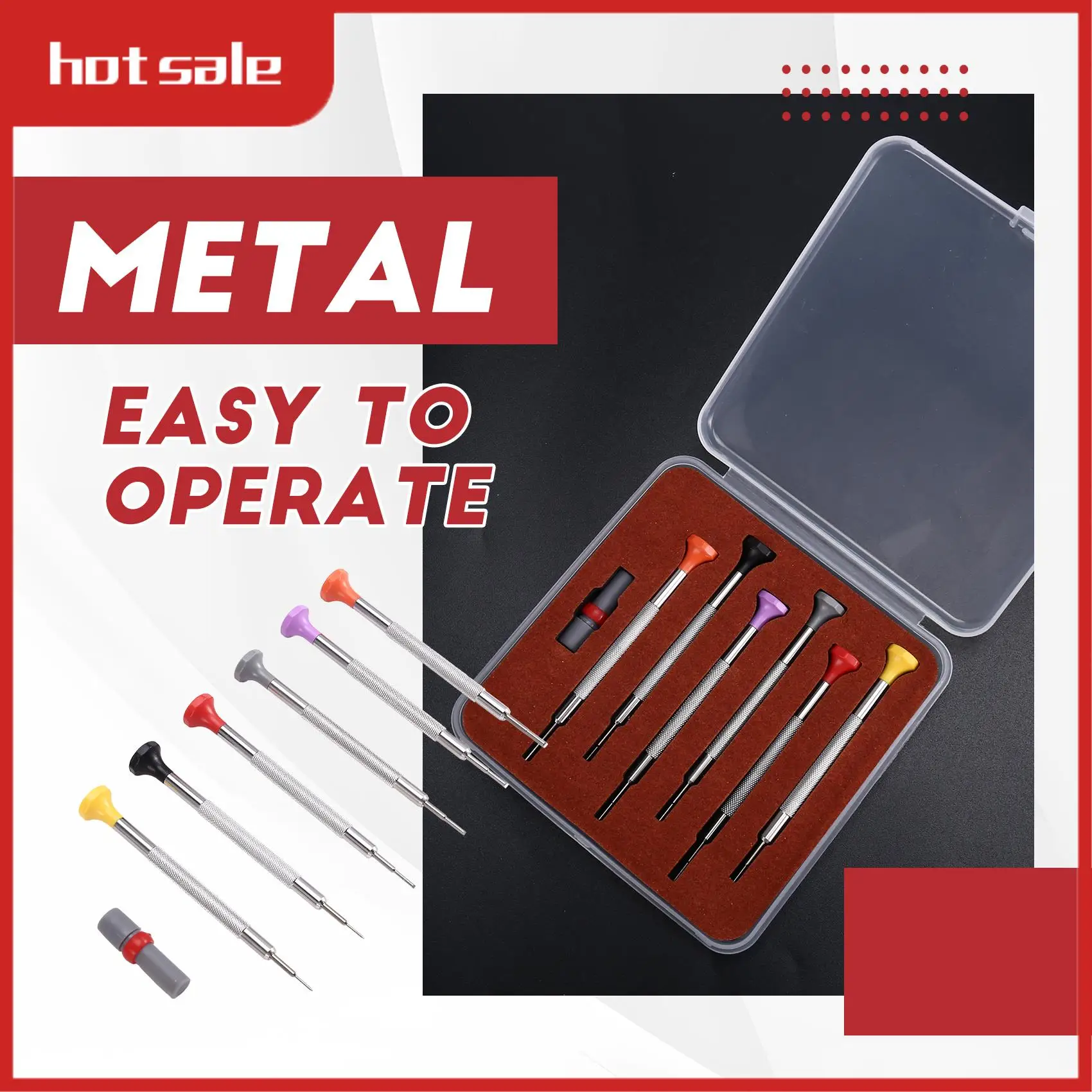 

A52I-6Pcs T-Shaped Anti Slip Screwdrivers Set For 3135 2135 Movement Watch Repair Precision Screwdriver Watch Repair Tool