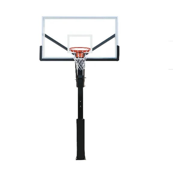 For basketball hoop in ground outdoor fitness equipment adjustable basketball system