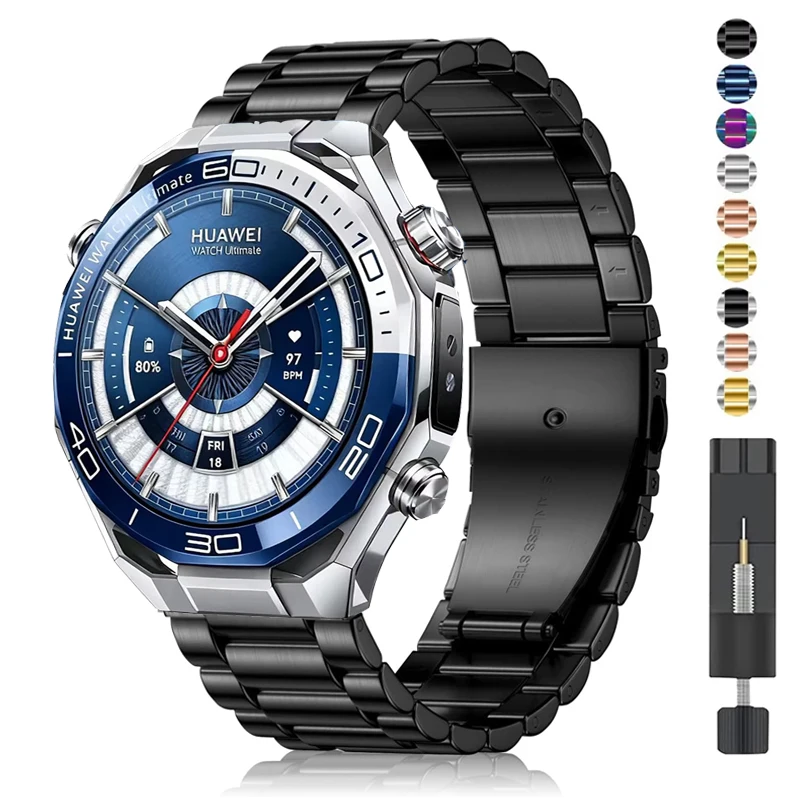 22 mm Metallarmband für Huawei Watch Ultimate 2, Edelstahlband für Huawei Watch Ultimate/Bubs/GT2 3 4 5 6 GT6 Pro 46 mm/GT3 SE