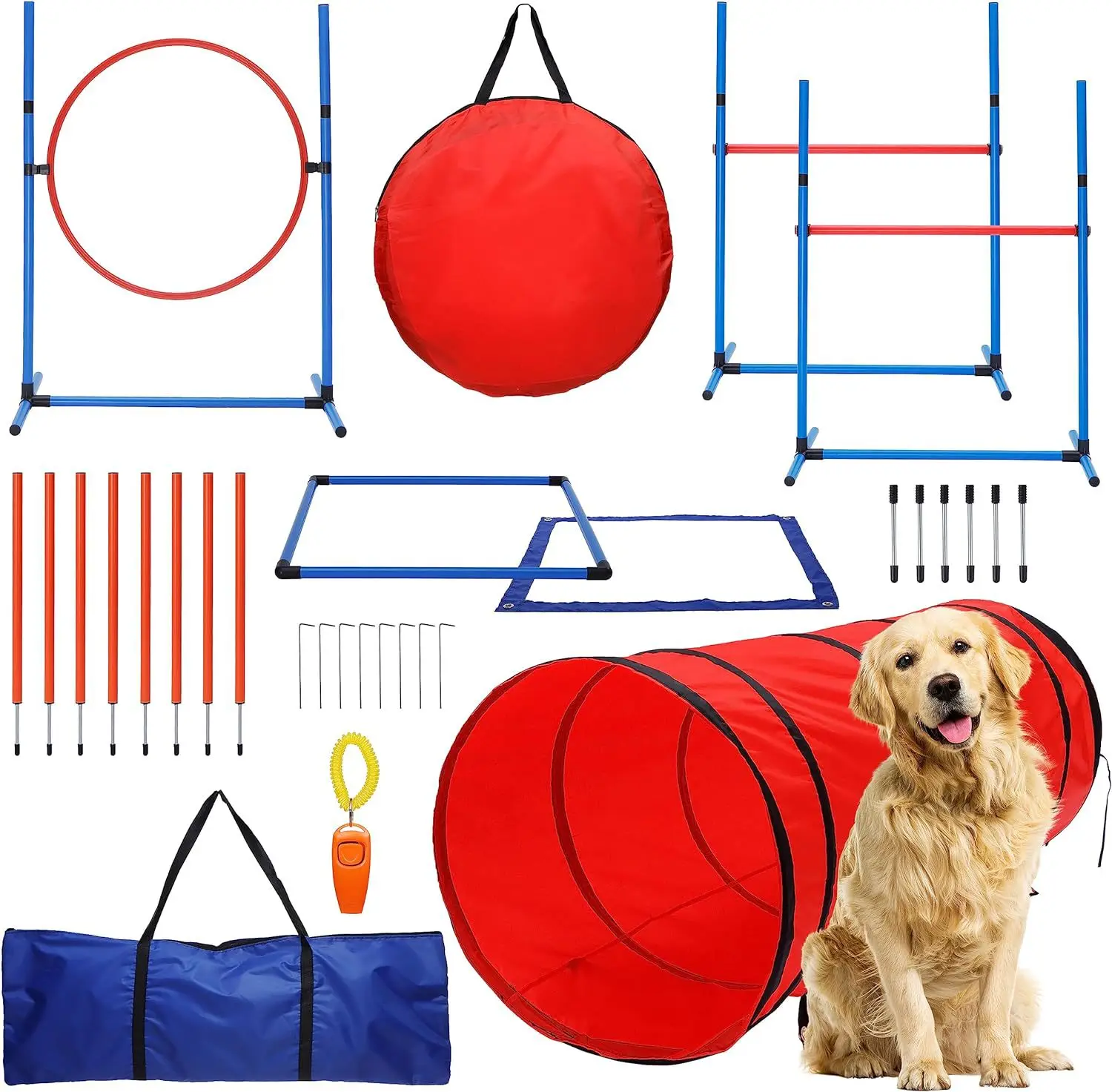 

Pet Agility Training Equipment Dog Indoor and Outdoor Obstacle Jump bar Custom Educational Training Set