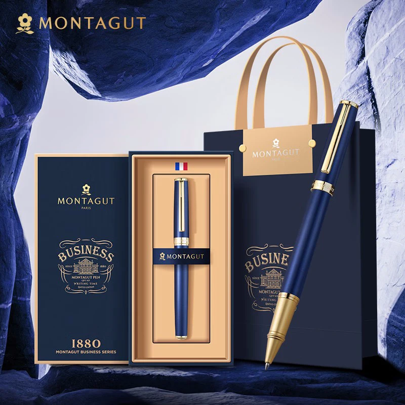 

Montagut M301 Multicolor For Choice Golden Trim Iridium Roller Ball Pen Stationery Writing Ink Pen W/Gift Box