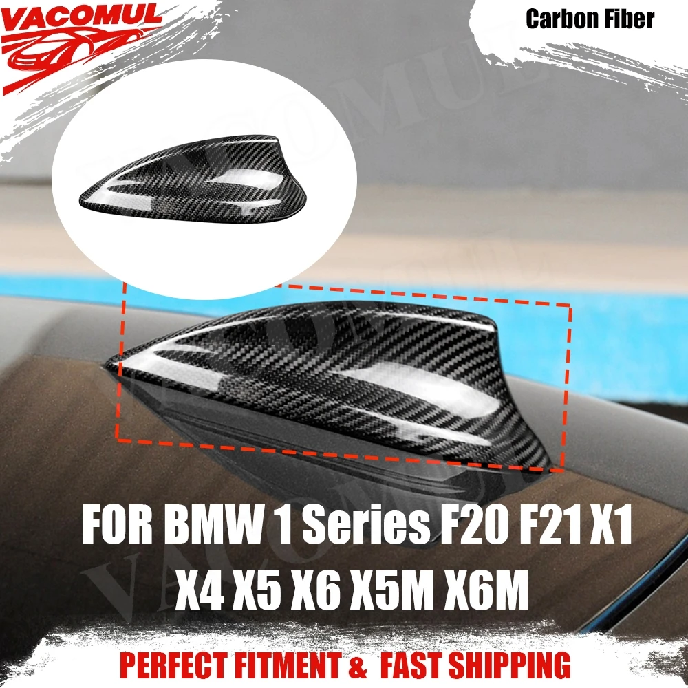 

VACOMUL Roof Antenna Cover Trim Cap for BMW 1 Series F20 F21 X1 X4 X5 X6 X5M X6M Carbon Fiber Shark Fin Antenna Shell Car Decor