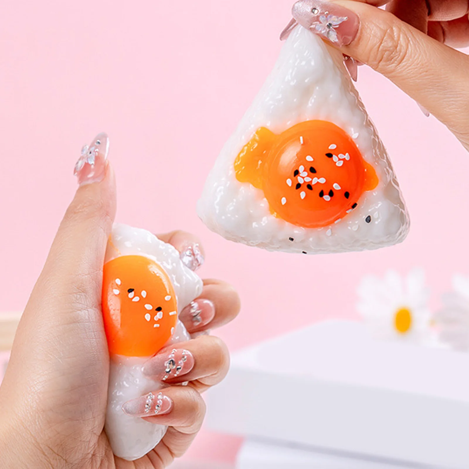 Elastic Cake Toy Soft Sensation Rice Ball  Lightweight Easy To Clean for Kids Adults Work Study Breaks