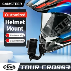 For Arai Tour Cross 3 Aluminium Customized Helmet Chin Mount for GoPro Hero 12 11 10 Insta360 X4 X3 AcePro DJI Action3 4 Camera
