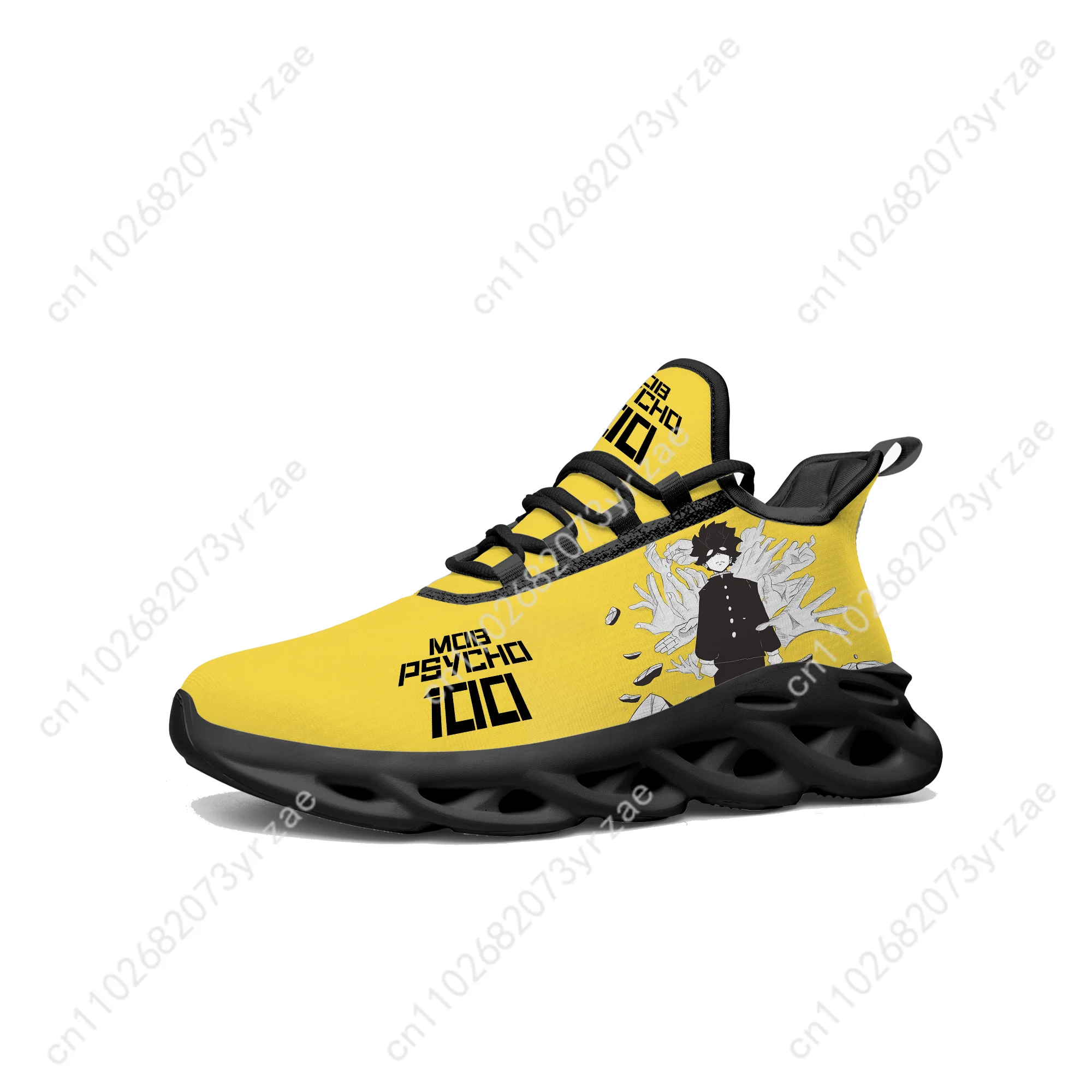 Mob Psycho 100 Lace Mesh Shoes Flat Sneaker Mens Womens Sports Shoe High Quality Fashion Sports Sneakers Customized Footwe
