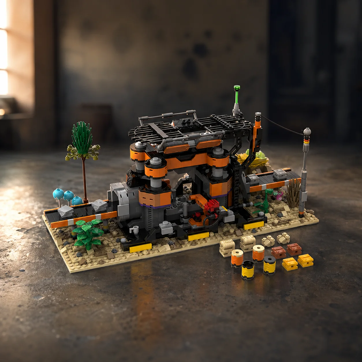 

MOC Sci-Fi Industrial Factory Building Blocks Automation Hub Model DIY Bricks Construction Set Gift for Adult Fans