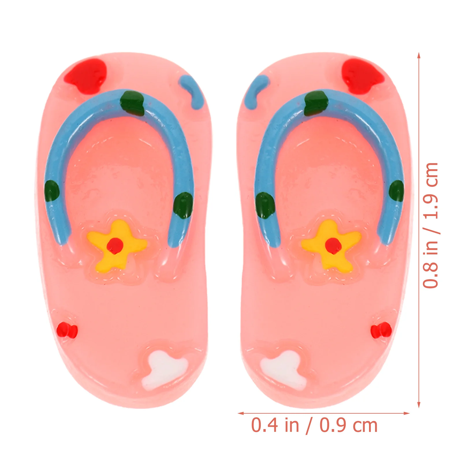 6 Par Miniaturowych Kapci Plażowych Hawajskich Ozdób Żywicznych Sandałów Kapci Mini Dekoracja Domu Rekwizyty Sceniczne Symulacja