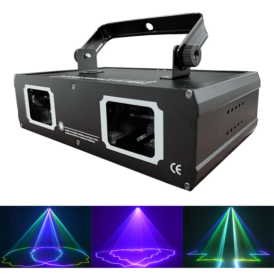 Disco Dual Lens RGB Beam Line Scanner Projector Laser Lamp Dmx512 Suitable for Disco Dj Party Wedding Bar Stage Light