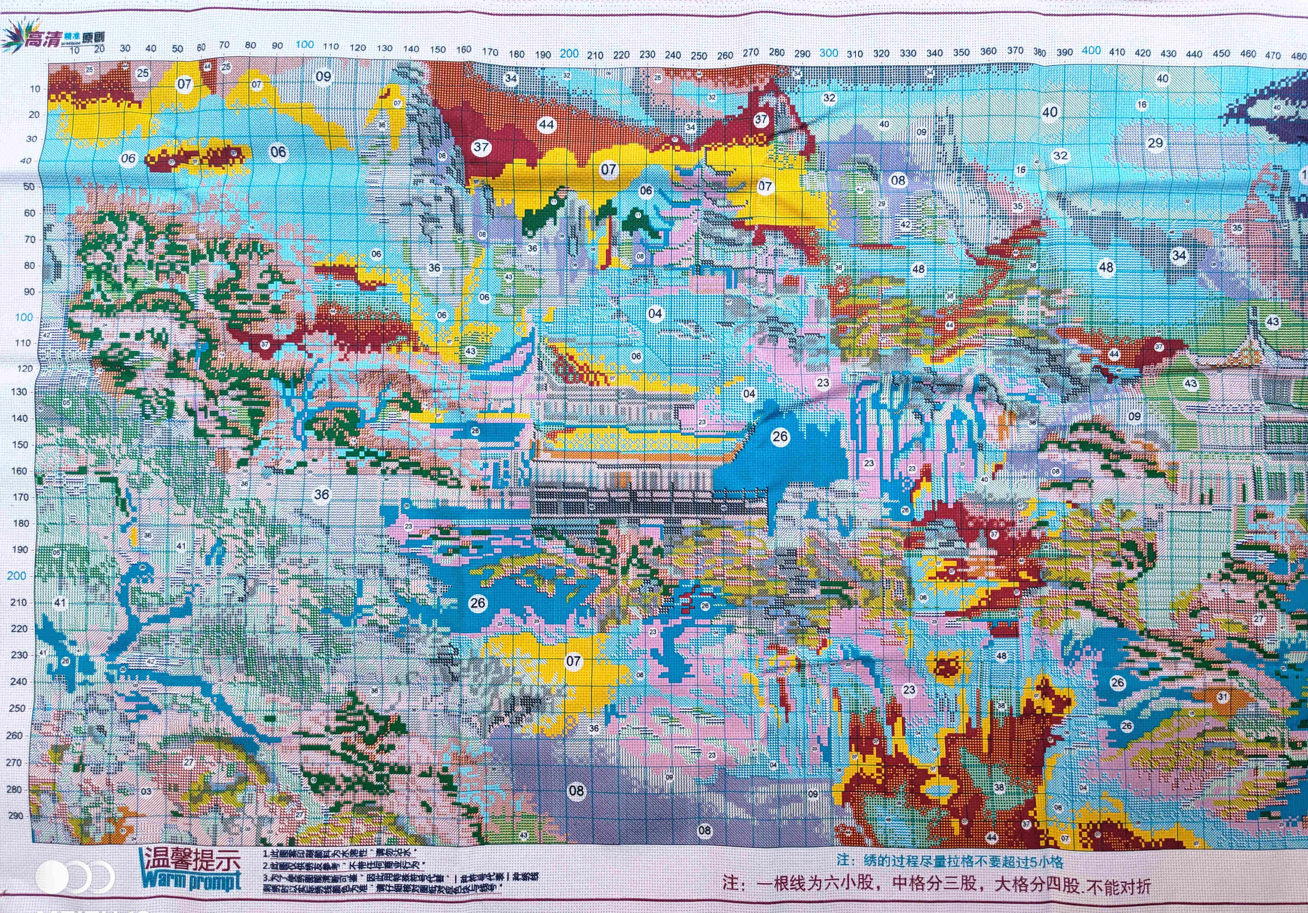 Beautiful Landscape 9CT 11CT DIY Chinese Kits Embroidery Pattern Printed Stampe Cross Stitch Cotton-thread Landscape