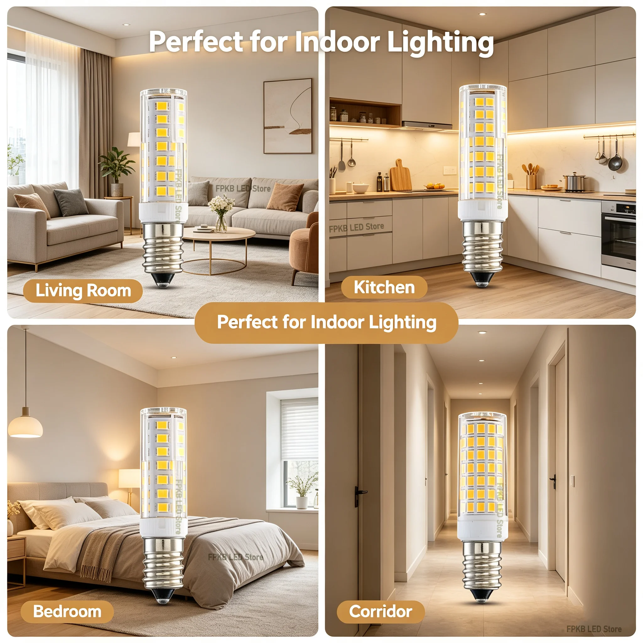 18W 15W 12W 9W 7W  E14 LED Bulb Lamp 220V-240V Mini Corn Bulb Light 2835SMD 360 Beam Angle Replace Halogen Chandelier Lights image 5