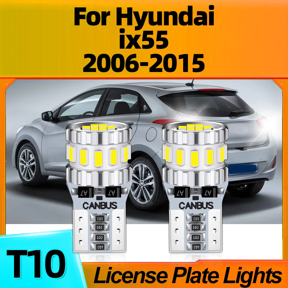 

2Pcs Auto Bulbs T10 W5W 12V LED License Plate Lights 800LM For Hyundai ix55 2006 2007 2008 2009 2010 2011 2012 2013 2014 2015