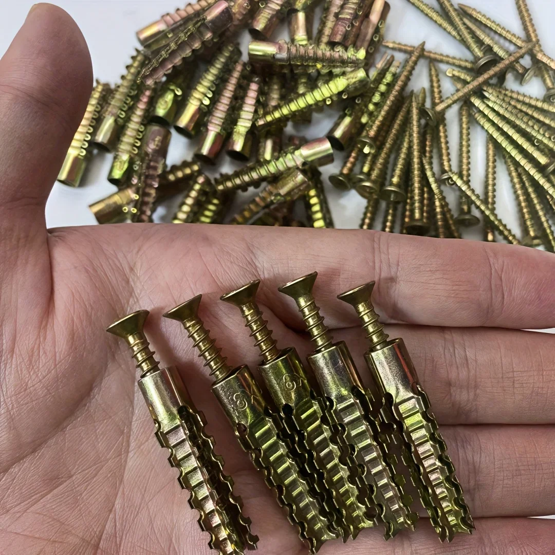 Serrated Expansion Pipe Screw Set Anti-Skid Compression Metal , Suitable for Home Maintenance Kit, High Toughness,
