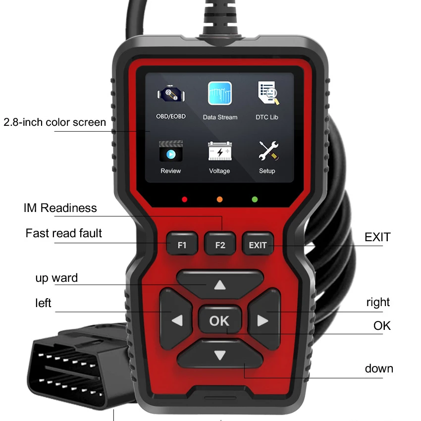 

V519 2023 автозапчасти OBD2 автомобильный диагностический инструмент для obd2 считыватель кодов ошибок двигателя автомобиля