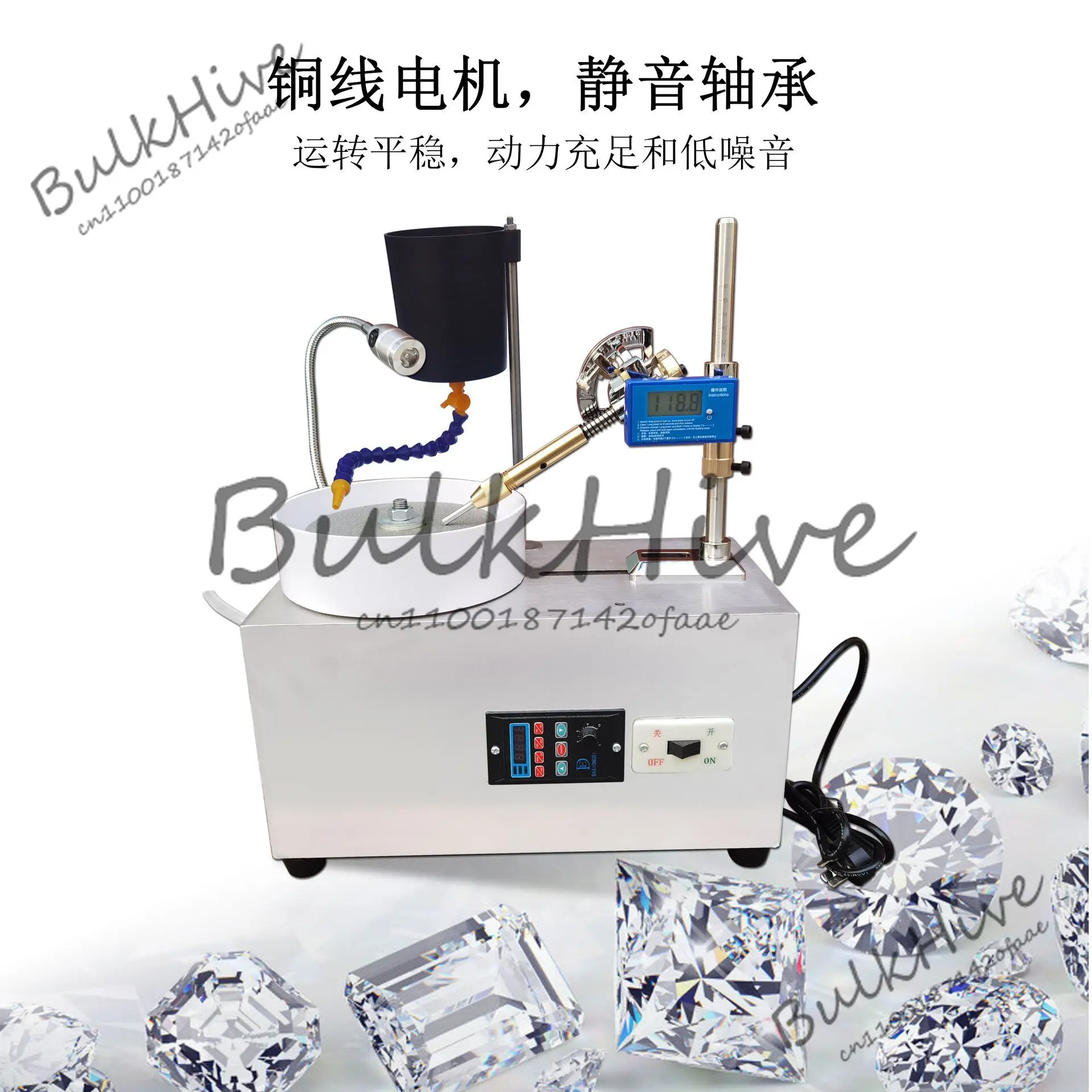 

2800RPM Jewelry Processing Gemstone Grinding Polishing Angle Machine Flat Grinding Polishing Faceting Seal Grinding Machine