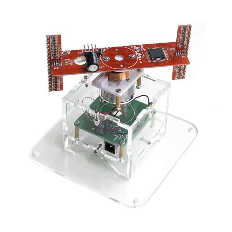 LED Display DIY Kit 51 SCM Dual Color Cross Rotating Welding Spare Parts for Soldering Practice, Kit Without Downloader