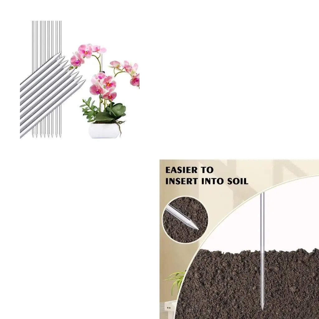 F19B Clear Stakes Potted Plant Support Stakes Plant Sticks Acrylic Dowel Rods