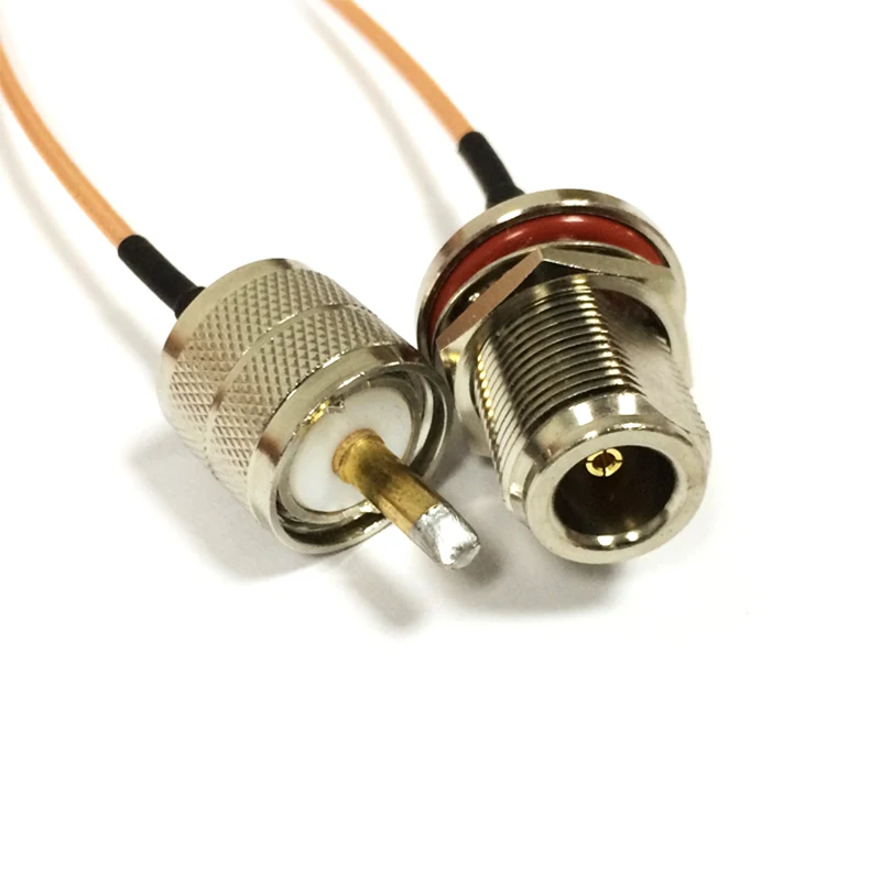 New Modem Coaxial Pigtail UHF  Male PL259 Connector Switch   N   Female Jack  Connector  RG316 Cable 15CM 6