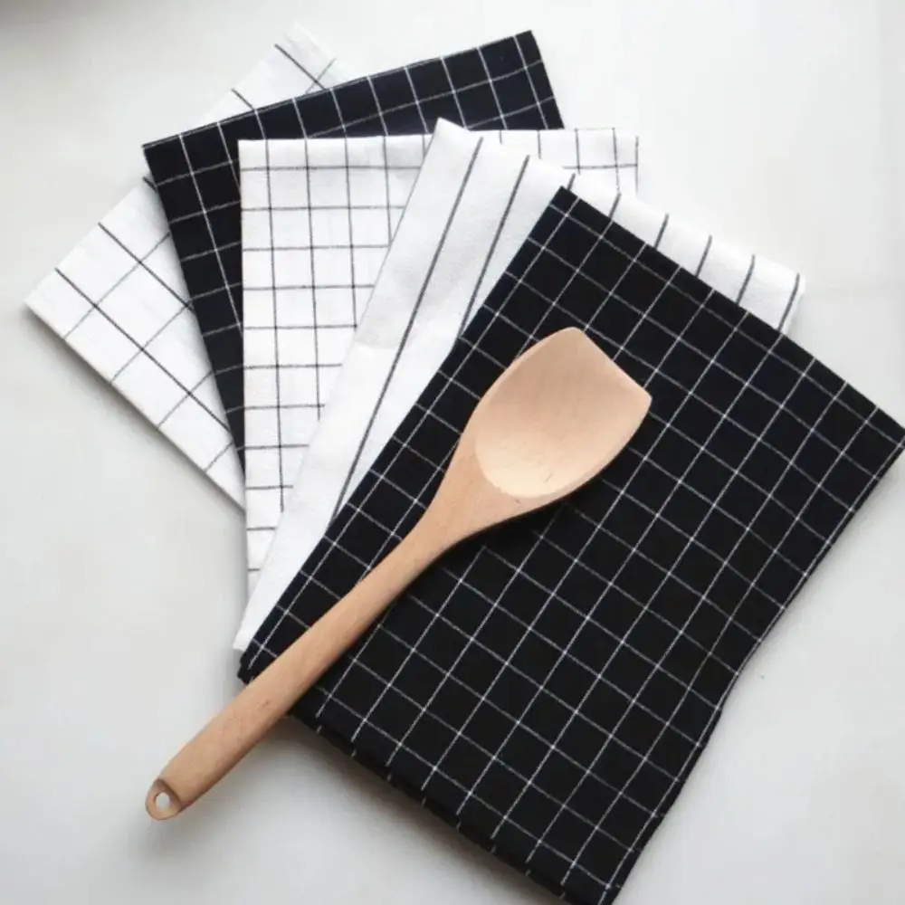 Home Decor 40x60cm Kitchen Towel Printed Cotton Dish Cleaning Cloth Super Absorbent Easy Wash Table Napkin Kitchen