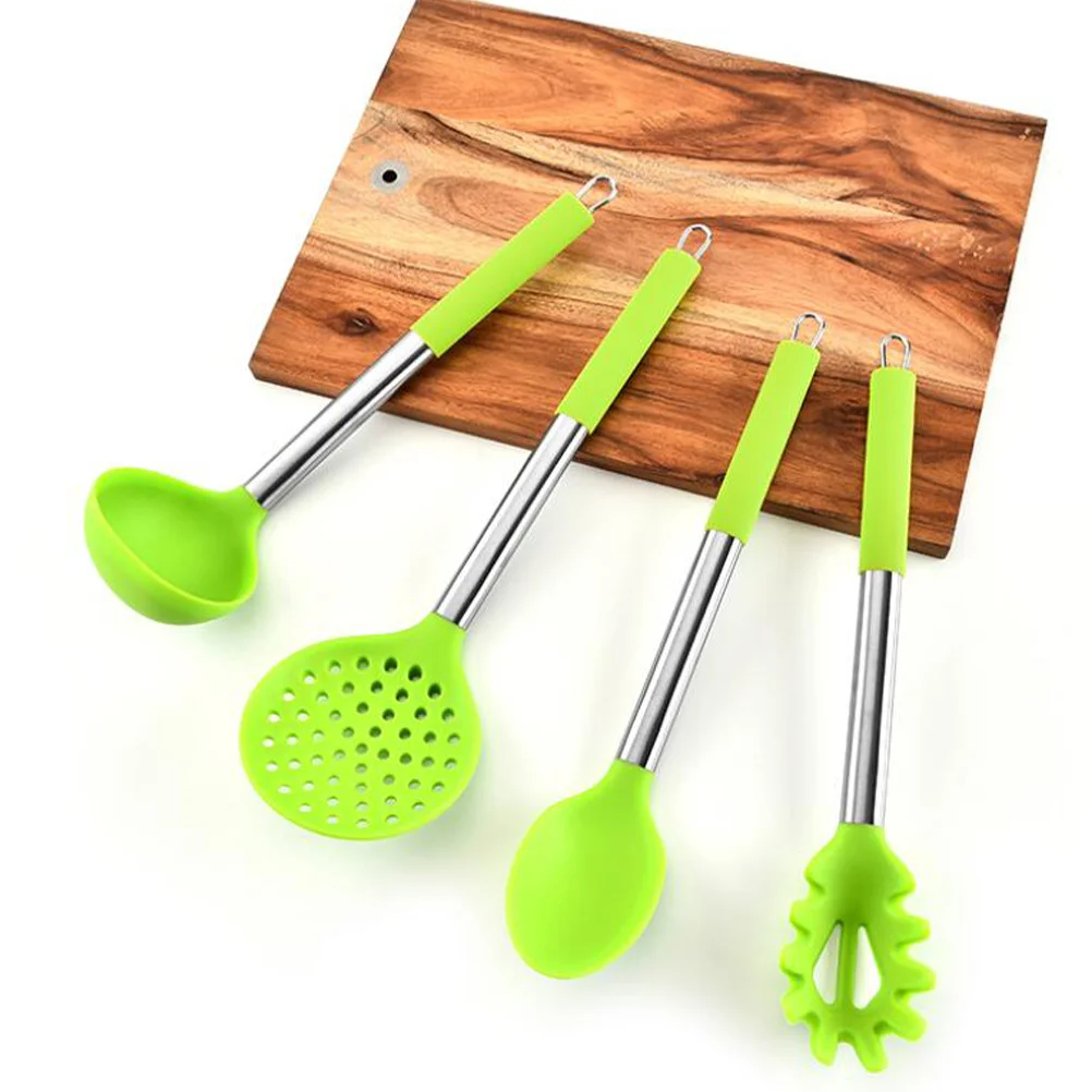 

7 Pcs Non Tools Kitchen Gadgets Nonstick Utensils with Stianless Steel Handle Metal Cookware