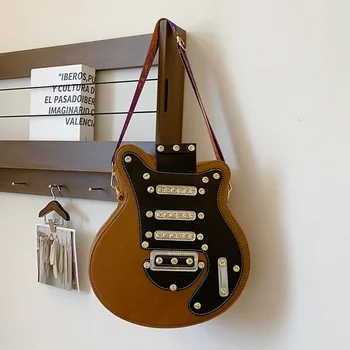 Yeni Popüler Kombinasyon Motosiklet Gitar Sırt Çantası Moda ve Kişiselleştirilmiş Çok Yönlü kadın Crossbody Çanta Bolso De Mujer