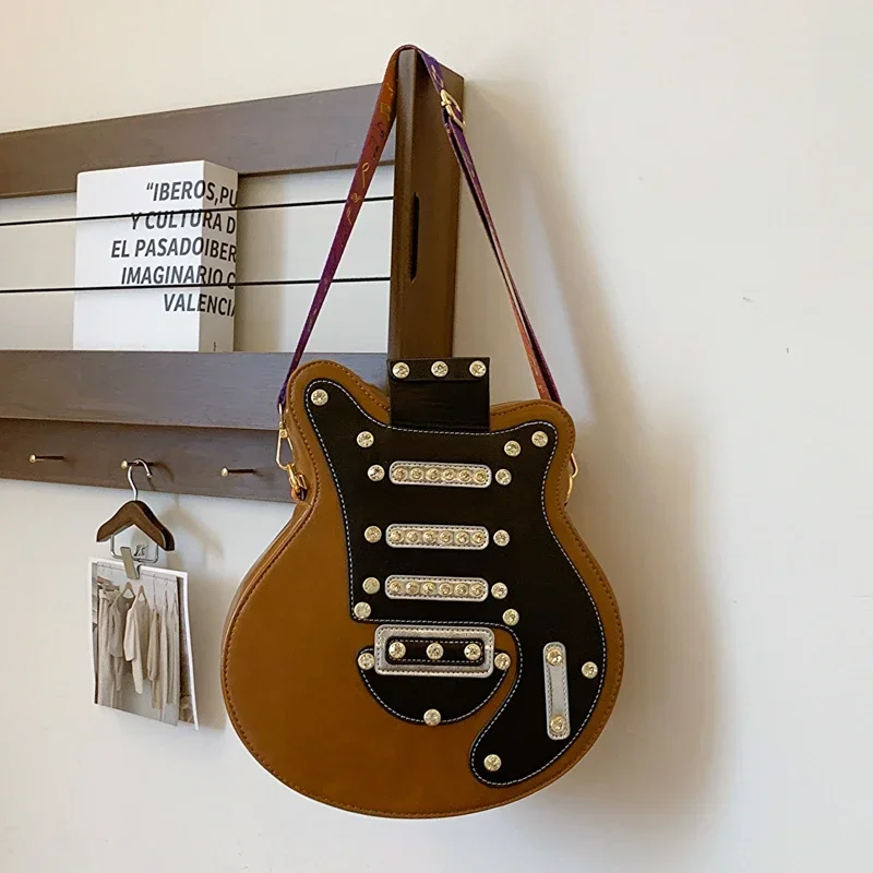 Nowy popularny kombinowany plecak na gitarę motocyklową Modna i spersonalizowana wszechstronna damska torba Crossbody Bolso De Mujer