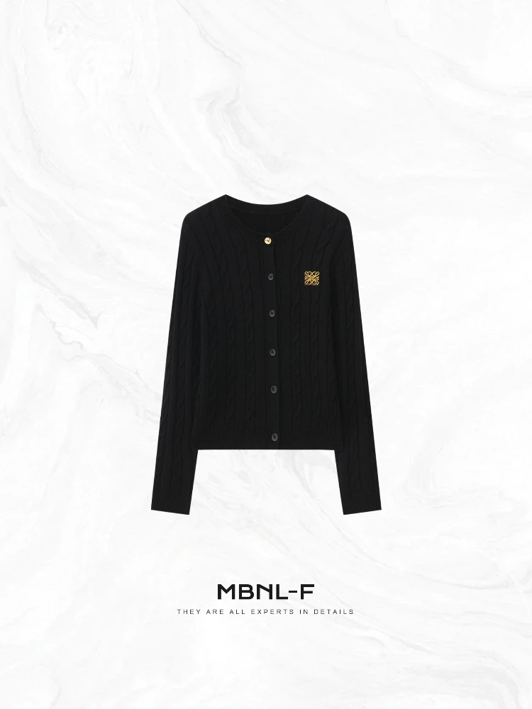 

Вязаный шерстяной кардиган MBNLF Painted Rowen Classic для женщин: модный осенний свитер, удобный крой, повседневный стиль