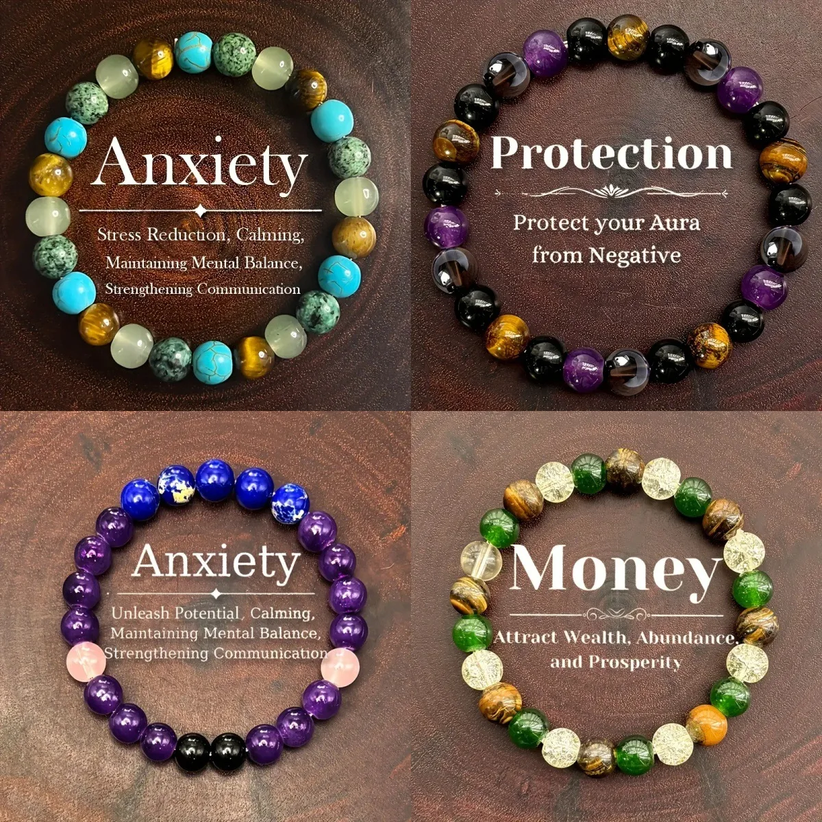 Attract Money Wealth Health Pulse Hematite Fashion Natural Stone Beads Bracelet for Women Men Party Jewelry Accessories Gifts