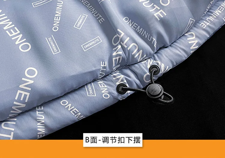 Winter Reversible Hooded Padded Jacket Men Women Thick Casual Streetwear