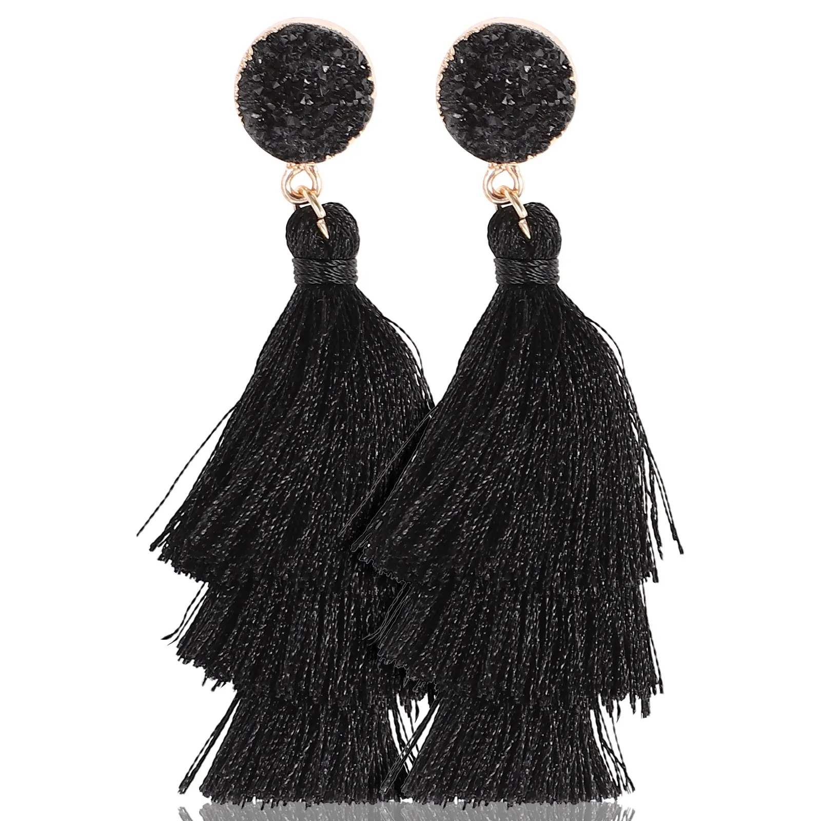 

Boho Earrings Dangling Tassel Women Summer Fashion Dangly Vintage Drop Statement for Trendy