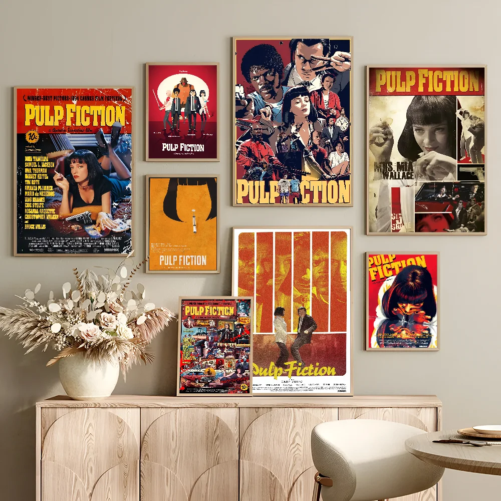 Pulp Fiction Whitepaper Poster Vintage Room Bar Cafe Decor Vintage Decorative Painting