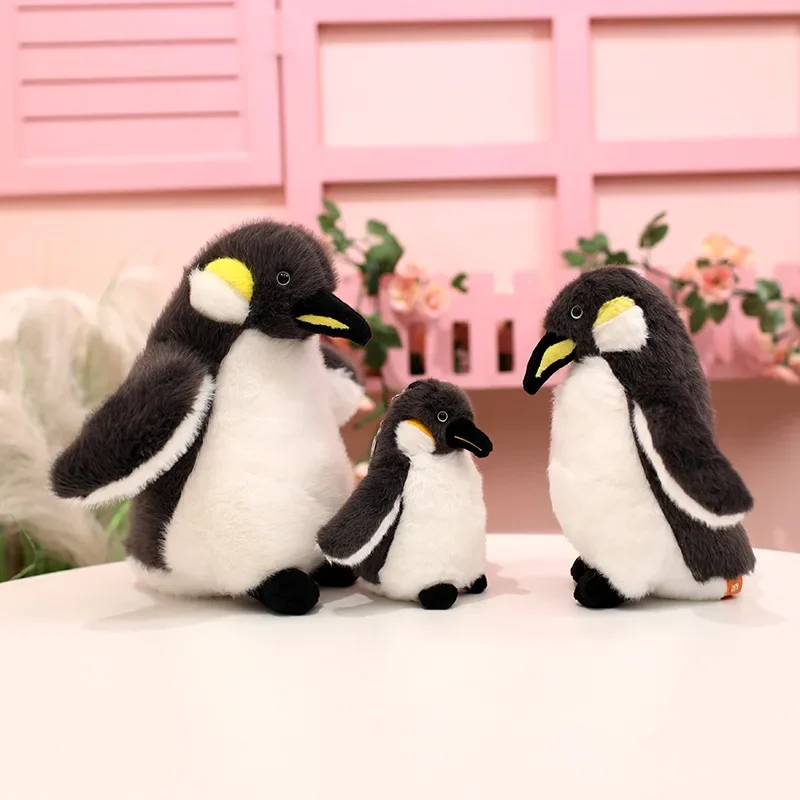 子供のためのペンギンのぬいぐるみ,ぬいぐるみ,ぬいぐるみ,リアルな動物の人形,カワイイの家の装飾,子供のための誕生日プレゼント