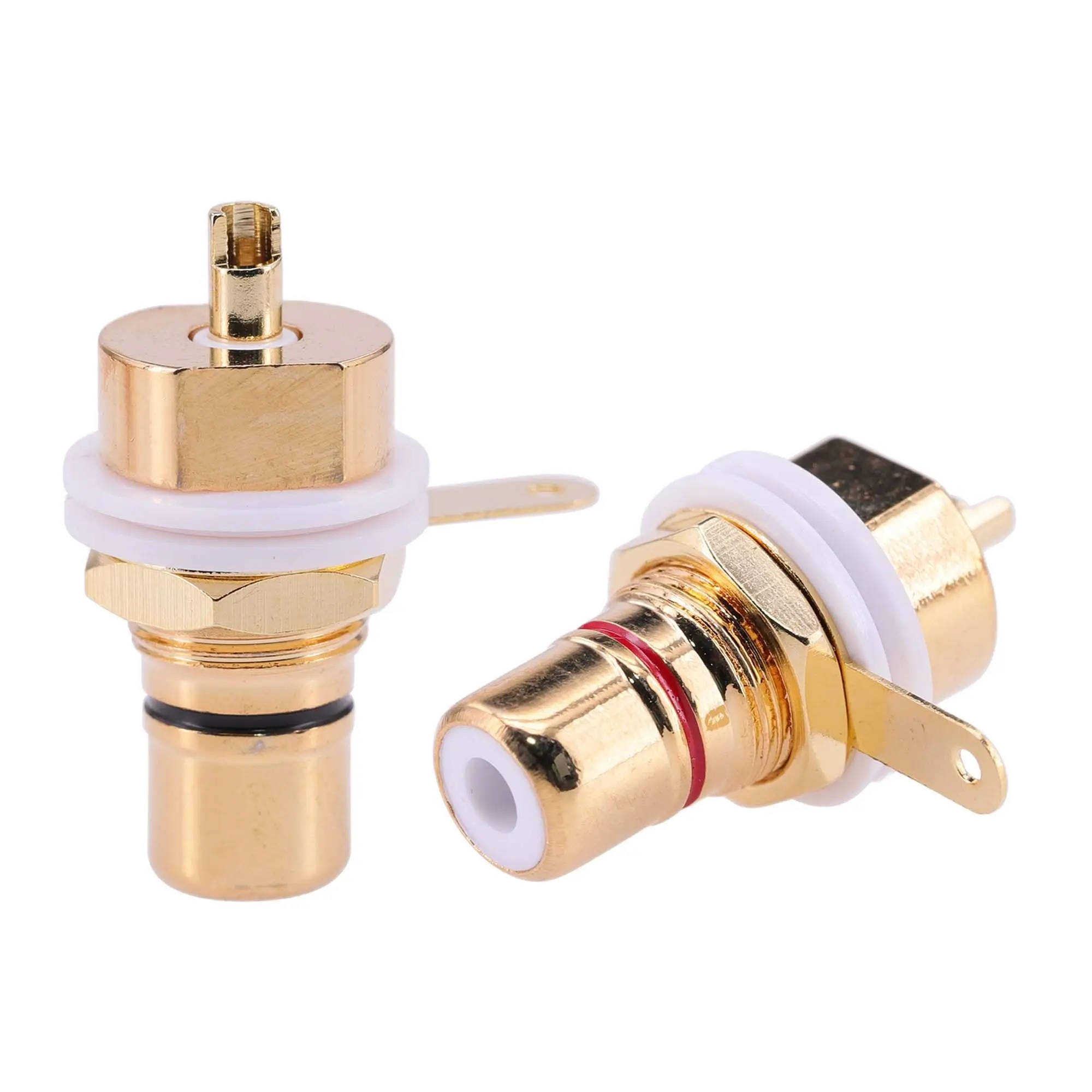 Разъем RCA, гнездовой разъем, шасси, разъем, аудиоразъем, перегородка, цикл, гайка, пайка, позолоченный усилитель, аудиоразъем